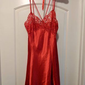 Victoria's Secret Romantic Red short lacy nightgown